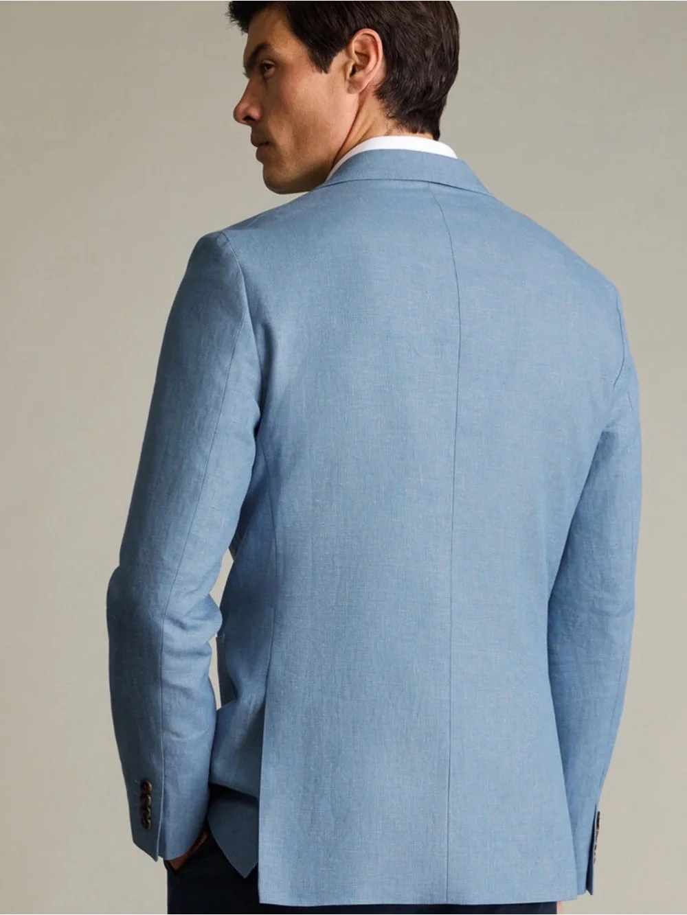 Charles Tyrwhitt Linen Cotton Jacket Blue Size 44R NWT IN PACKAGING